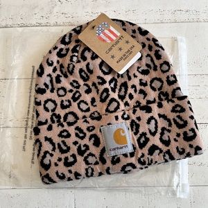 Carhartt Unisex Warm Winter Hat - Limited Edition Leopard Print Beanie - New